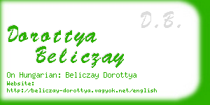 dorottya beliczay business card